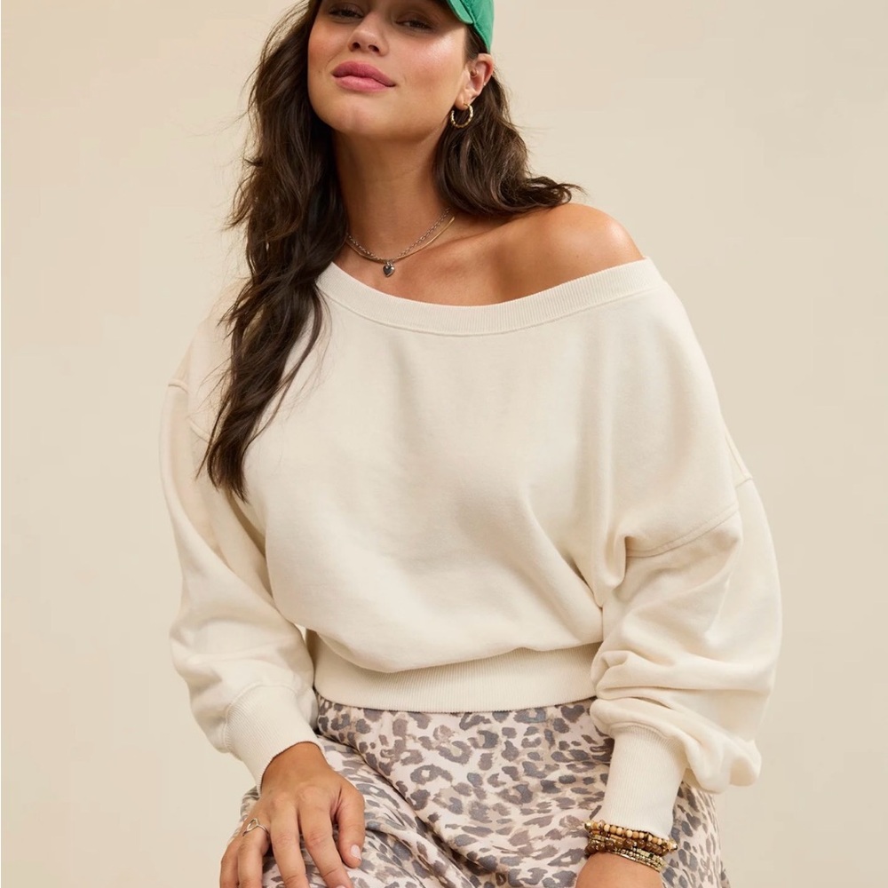 Aerie Off The Shoulder Sweatshirt Medium